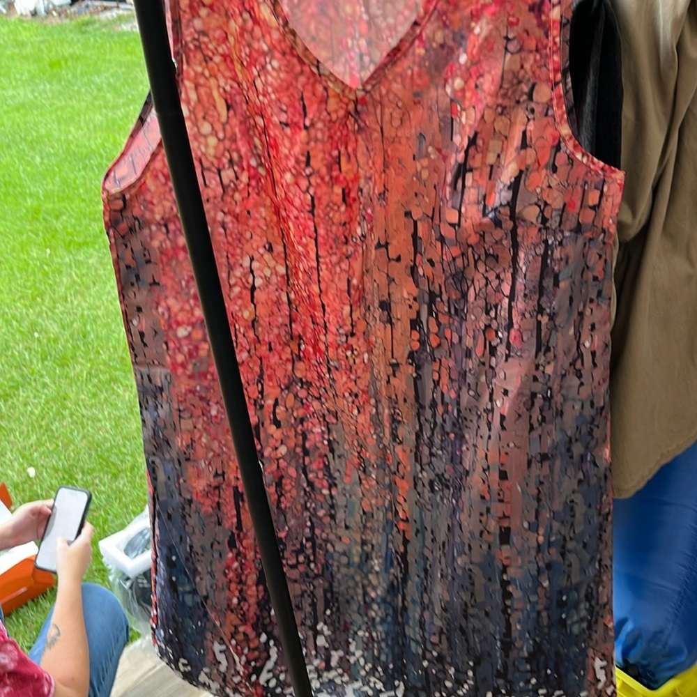 Allover Print V Neck‎ Tank Dress, Sleeveless Dress For Spring & Summer. NWOT